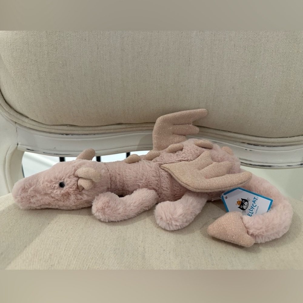NWT Retired Rare Jellycat Rose Dragon Little Authentic